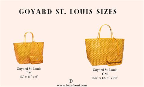 pm vs gm goyard|Goyard tote bag size comparison.